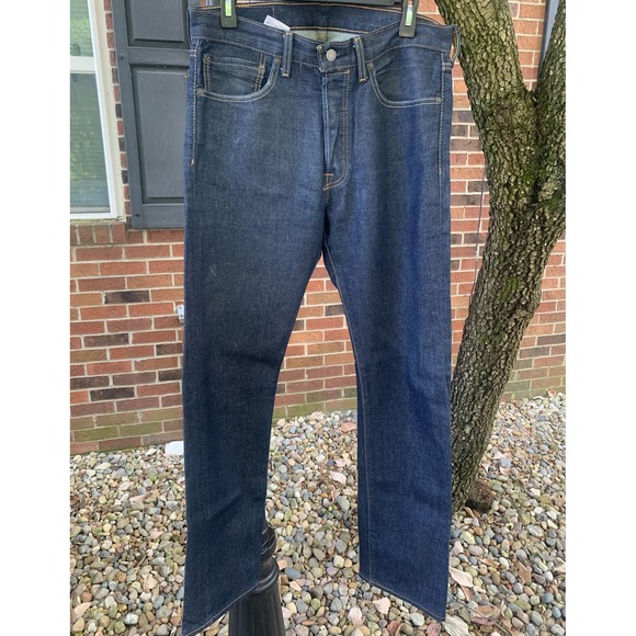Levi's 501 Dark Wash Denim Jeans Button Fly Mens Size 32x32 - Picture 1 of 4